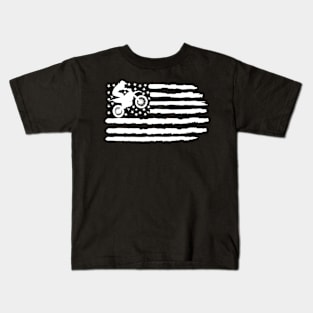 Motocross flag design Kids T-Shirt